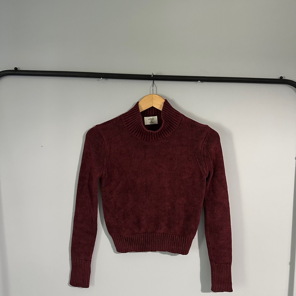 Wilfred Deep Red Ribbed Sweater - Picture 2 of 6